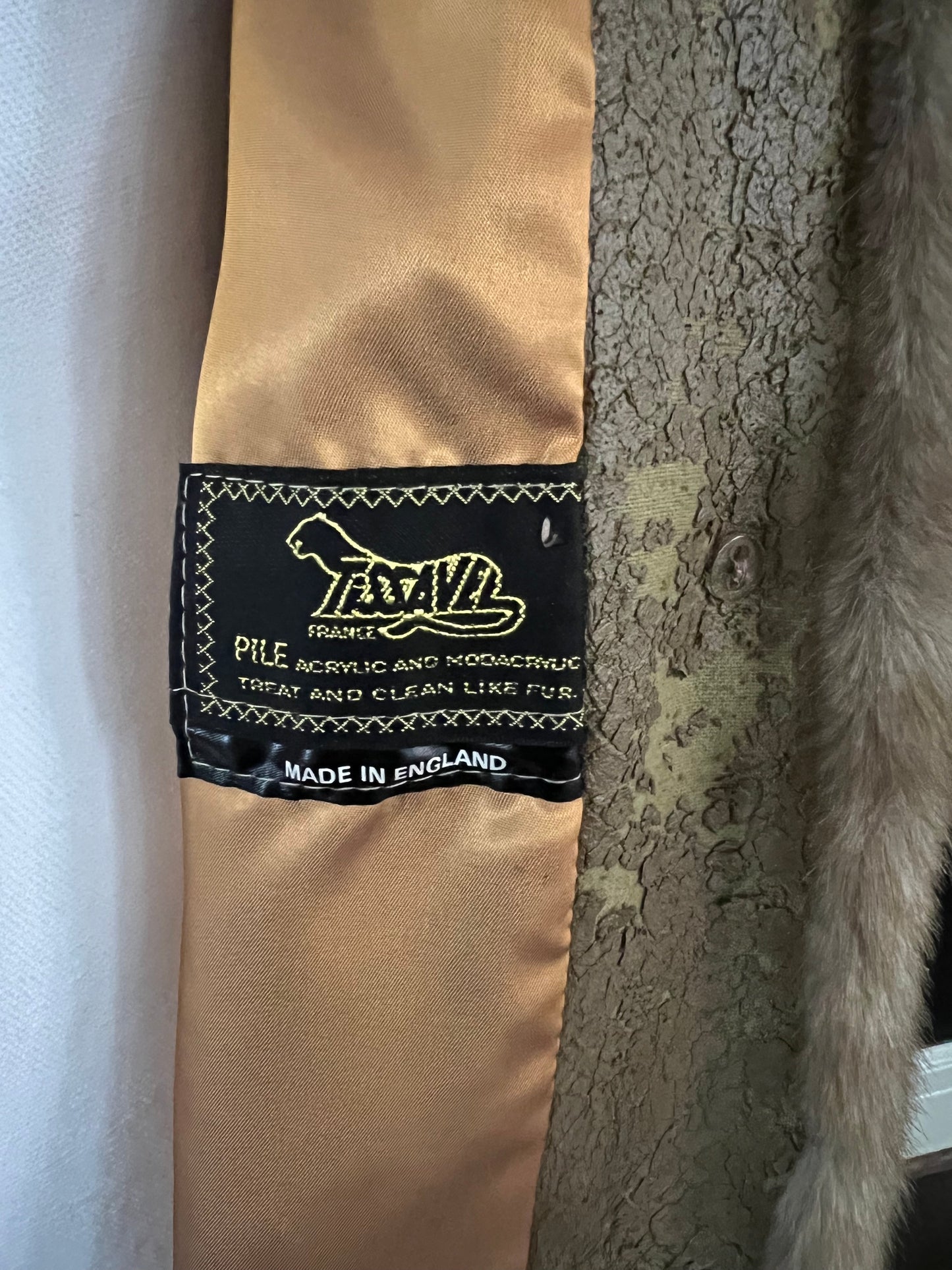 Vintage Tissavel Faux Fur Coat