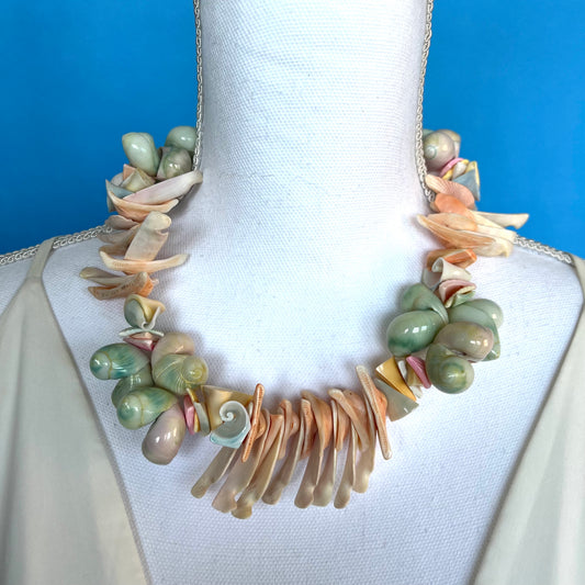 Vintage Rainbow Shell Necklace