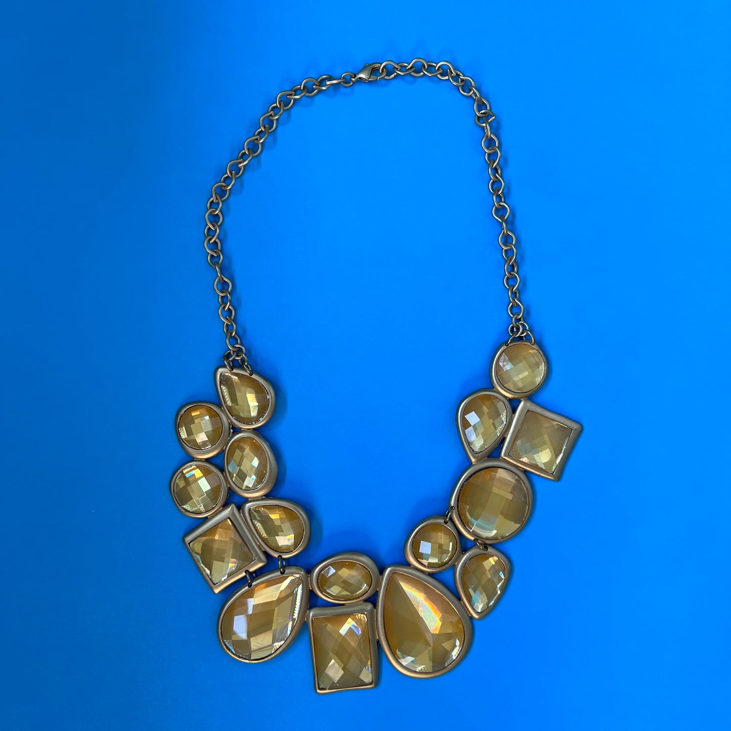 Vintage Yellow Statement Necklace